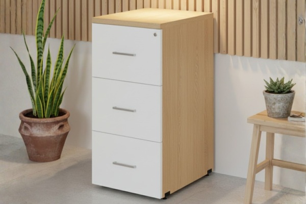 Archivero Vertical 3 Gavetas Melamina SG-04 Archivero Vertical 3 Gavetas Melamina SG-04
