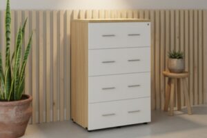 Archivero Horizontal 4 Gavetas Melamina SG-08